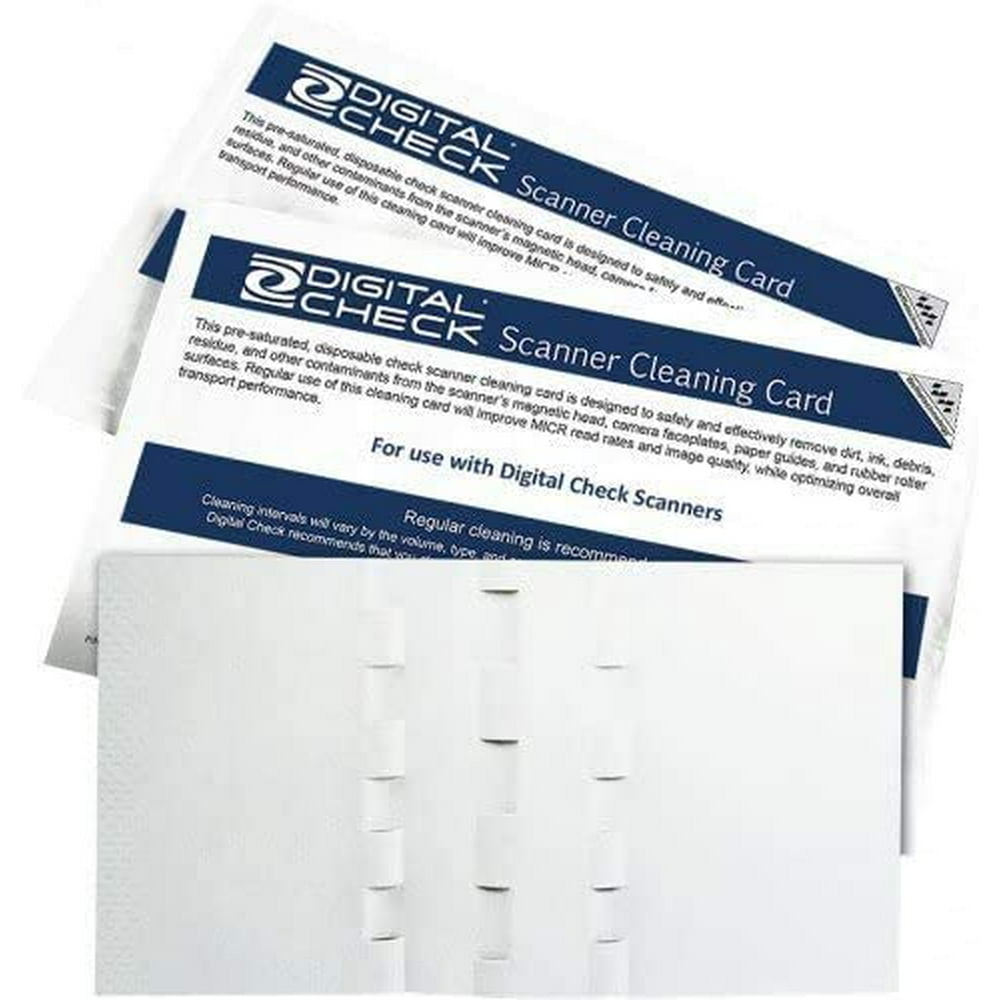 Digital Check Scanner Cleaning Card Featuring Waffletechnology (60