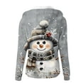 thumbnail image 5 of Womens Coats Christmas Printed Hooded Long Sleeved Loose Oversized Casual Sweatshirt,Coats for Women Multicolor S, 5 of 5