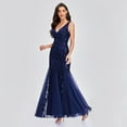 thumbnail image 1 of Robes de Cocktail Sans Manches à Col en V en Tulle à Paillettes, Dos en V, Sirène, de Fête et de Bal, Robes pour Femmes, Occasion Formelle, Robe Brodée, Vestioes, 1 of 8