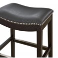 thumbnail image 2 of 30" Espresso and Gray Saddle Style Counter Height Bar Stool, 2 of 6