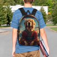 thumbnail image 4 of Easygdp Meditating Golden Retriever Mochila Ligera de 15 Pulgadas para Estudiantes, Mochila Cómoda para la Escuela y Viajes, Correas Ajustables, 4 of 6