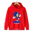 thumbnail image 5 of Sudadera con capucha de Sonic para niños y niñas, suéter con capucha de manga larga, con dibujos animados de Anime, para primavera y otoño, 5 of 5