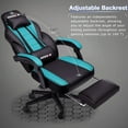 thumbnail image 6 of Bossin Gaming Chairs with Footrest, Massage Leather Game Chair for Adults, Big and Tall Gamer Chair with Headrest and Lumbar Support, 6 of 8