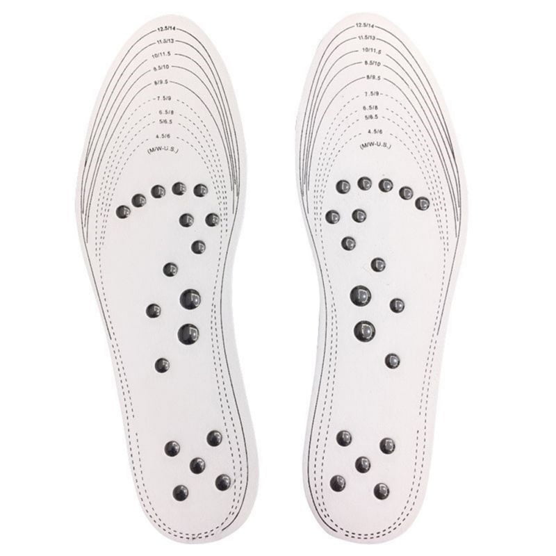 Acupressure Magnetic Massage Insoles， Foot Therapy Reflexology Pain Relief Washable Shoe Insoles