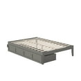 thumbnail image 2 of AFI Colorado 14" Full Wood Platform Bed Frame with Set of 2 Storage Drawers, Grey, 2 of 7