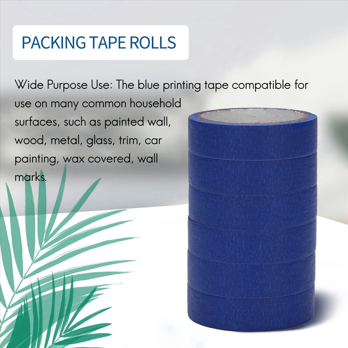 Blue Painters Tape Masking Tape 1 Inch, DIY or Professional Painter (24 Pack,22Yard Per Roll),24 x Masking Tape,blue