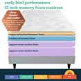 thumbnail image 3 of Early Bird Matelas en Mousse à Mémoire de Forme 12 Pouces, California Très Grand, 3 of 8