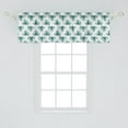 thumbnail image 2 of Exotic Window Valance, Palm Split Leaves Simplistic Pattern in Continuous Form, Curtain Valance for Kitchen Bedroom Decor with Rod Pocket, 54" X 18", Night Blue Cadet Blue, by Ambesonne, 2 of 2