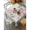 thumbnail image 6 of Cherry Blossoms Table Cloth, Pink Flower Floral Spring Nature Country Waterproof Tablecloth for Square Tables, Reusable Washable Fabric Table Cover for Restaurant Kitchen Dining Tables 60"x60", 6 of 6