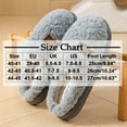 thumbnail image 4 of Womens House Slippers Non-Slip Flat Heel Closed Toe Slip-on Flats Slides Winter Casual Indoor Outdoor Home Warm Woolen Flats Shoes for Couples Gray 10, 4 of 4