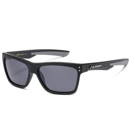 Xloop Retro Sport Matte Black Wrap Around Cycling Fishing Golfing SUNGLASSES Free Shipping