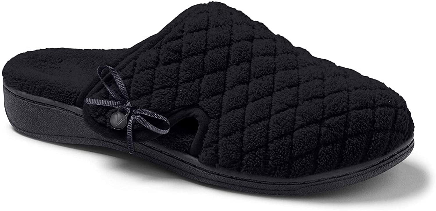 vionic black slippers