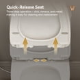 thumbnail image 6 of HOROW Compact Elongated One-Piece Ceramic Toilet, Soft Close Seat, Dual Flush 1.1/1.6 GPF, 12" Rough-In, 6 of 12