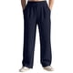 thumbnail image 2 of Ceisia Men Casual Sport Solid Color Pants Elastic Waist Drawstring Pocket Gift Trousers, 2 of 9