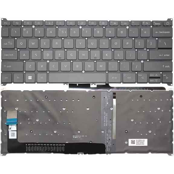 New US Black English Backlit Laptop Keyboard (Without palmrest) for Acer Aspire A314-23M A314-23P A314-36M A314-36P A314-23M-R24X A314-23M-R7VJ Light Backlight