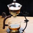 thumbnail image 1 of Juego de té semiautomático de vidrio de borosilicato para uso perezoso, para recepción en el hogar, juego de té de vidrio para oficina, 1 of 5
