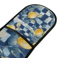 thumbnail image 4 of Yayeee Double Oven Mitt Kitchen Heat Resistant Baking 35" x7" Quilted Glove, Retro Plaid Lemon, 4 of 6