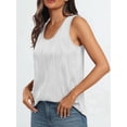 thumbnail image 5 of Women'S Dressy Business Casual Tank Tops Summer Sleeveless Trendy Blouses Flowy Work Shirts White M, 5 of 8