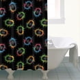 thumbnail image 4 of Colorful Mice Games Icons Black Pattern Shower Curtain 84"x72" ,Bathroom Decorative Shower Curtains Set with 12 Hooks,Modern Waterproof Washable Shower Curtain, 4 of 6