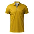thumbnail image 4 of 2 Piece Short Sets for Men Summer Beach Outfits Striped Texture Zipper Shirts & Shorts Casual Vacation Set, 4 of 5