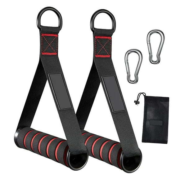 Almencla 2 Pieces Exercise Handles for Cable Machine Pulleys Strength Trainer Pilates