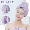 thumbnail image 4 of Microfiber Hair Towel Wrap| 2 Pack | Bathroom Essential Accessories | Quick Dry Hair Turban, 4 of 5