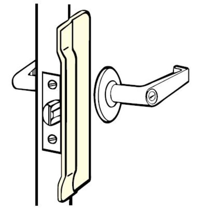 Out Opening Doors Length 6.5" Width 2-1/8 Stainless Steel Door Latch Protector 