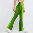 thumbnail image 6 of Women's Flare Leggings Athletic Fitness Stretchy Slimming Trousers Elastic High Waist Solid Color Yoga Pants (XL, Green), 6 of 9