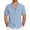 Light Blue, variant on FBMDBB Men's Casual Fashion Solid Color Loose Trendy Pocket Linen Short Sleeved Shirt Colla Shirt Denim Shirt Jacket