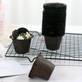 thumbnail image 4 of 60pcs Muffin cup baking dessert top hat cup mold one-time high resistance-Coffee color, 4 of 5