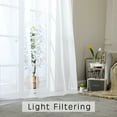 thumbnail image 4 of OVZME White Sheer Curtains 72 inch Length 2 Panels Set, Semi Transparent Voile Rod Pocket Sheer Window Drapes for Bedroom Bed Canopy Living Room Dining Wedding Party Backdrop, 42W x 72L inch, 4 of 6