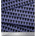 thumbnail image 3 of Soimoi Purple Japan Crepe Satin Fabric Triangle Geometric Print Fabric by Yard 42 Inch Wide, 3 of 3