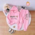 thumbnail image 2 of NOLDARES Boys Girls Clothes Long Sleeve Graphic Print Hoodie and Jogger Pants Set 2 Piece Fall Outfit(Y147-Red), 2 of 7