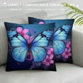 thumbnail image 3 of ONETECH  Throw Pillow Cover Retro Style Butterflies and Flowers Maple Leaves Decor Lumbar Pillow Case Cushion for Sofa Couch Bed Standard, 3 of 5