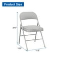 thumbnail image 6 of Festisoul Folding Chairs, 2 Pack Comfortable Foldable Chairs with Soft Cushion, Portable Metal Chairs, Stackable Commercial Chairs for Home Office, Gray, 6 of 9