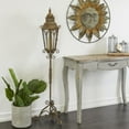 thumbnail image 3 of DecMode Brown Metal Scroll Weathered Antique Tall Standing Floor Candle Lantern, 3 of 15