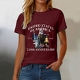 thumbnail image 5 of Duqingm America 250 Shirt 250 Years America Anniversary 250th Independence Day Freedom T-Shirt Wine,3XL, 5 of 7