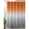 thumbnail image 3 of Burnt Orange Gray Ombre Bathroom Curtain 78 Inch Shower Curtain with Hooks, Modern Gradient Abstract Art Waterproof Polyester Bath Curtain Washable Bathtub Curtain 36''x 78'', 3 of 6