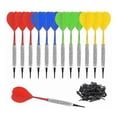 thumbnail image 1 of 100 Extra Soft Tip Dart Set - Safety Soft Darts (12pcs) - Red, Yellow, Blue, Green, 1 of 5
