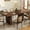 Walnut, variant on S-HOME 78" Rectangular Dining Table for 6-10, Industrial Farmhouse Fluted Design Long Kitchen Table with 500lb Capacity(Chairs not included.)