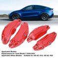 thumbnail image 4 of 4PCS Caliper Covers, 19in 20in Wheel Hub Caliper Covers , Aluminium Alloy Disc Brake Caliper Guard Protector Cover For  Model Y, 4 of 8