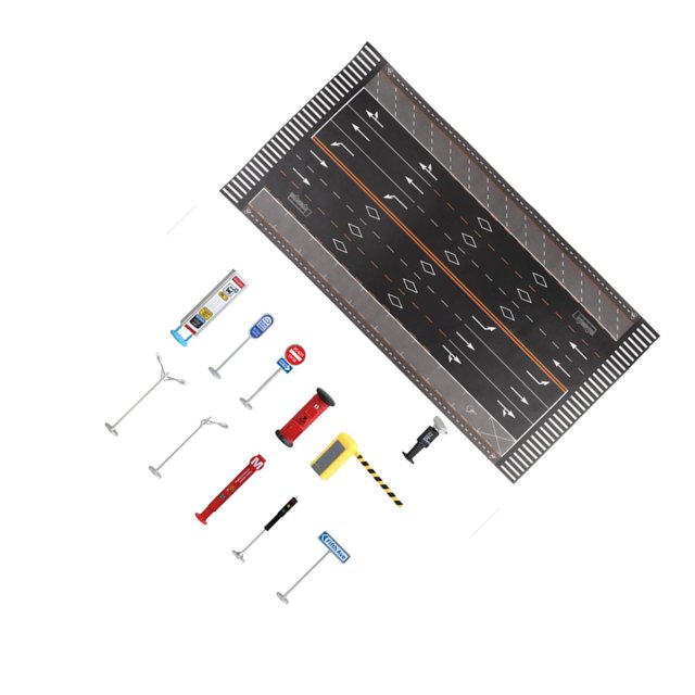 Wweixi 1:64 Large Parking Lots Mat Model Car Diecast Style D Car Models Miniature Show Garage Black Style B