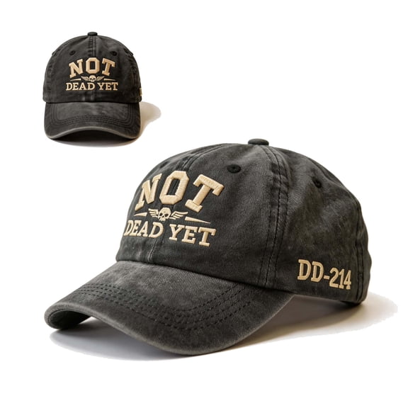 Not Dead Yet Embroidered Baseball Cap DD-214 for Men Women Vintage Still Not Dead Hats Trucker Dad Hat Funny DD214 Washed Cap
