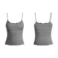 thumbnail image 4 of Yigetop Striped Tank Top Women Stripes Ladies Crop Tank Tops Outerwear Lingerie Female Camisole Tube Top Cute Tank Tops Black L, 4 of 4