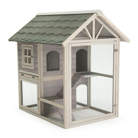 Boomer & George Tiered Outdoor Rabbit Hutch With