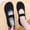Black, variant on Casual Shoes for Women Solid Color Non Slip Breathable Mesh Round Toe Slip On Daily Work Flats