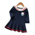 thumbnail image 4 of Hello Kitty nueva ropa para niños primavera y otoño niña algodón vestido con volantes de manga larga bebé lindo estilo universitario falda para niñas, 4 of 5