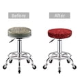 thumbnail image 5 of Naloa Red Glitter Round Bar Stool Cushion Cover 12-14 inch, Fits Kitchen, Office, Restaurant Chairs - 13 inch, 5 of 7