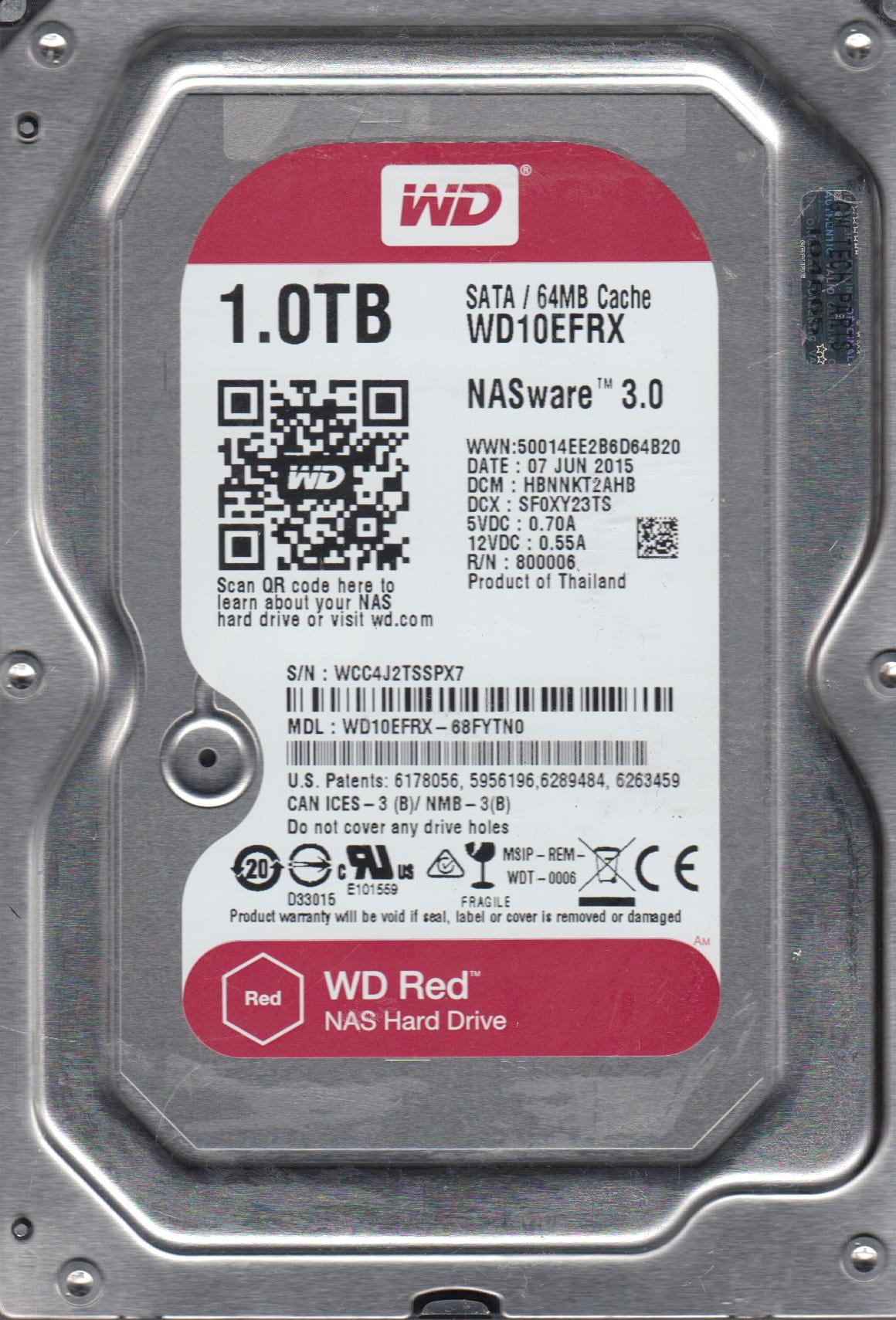WD40NMZW-11GX6S1 USB 3.0 WXQ1E Western Digital 4TB Laptop Hard