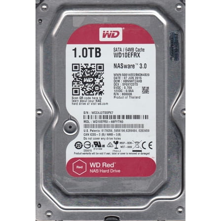 WD10EFRX-68FYTN0, DCM HBNNKT2AHB, Western Digital 1TB SATA 3.5 Hard Drive